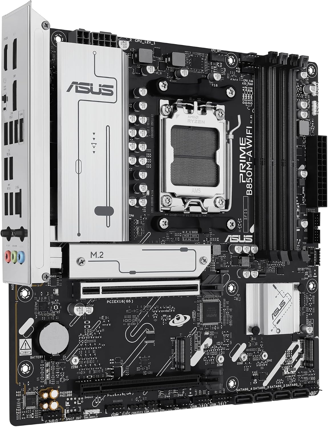 ASUS Prime B850M-A WiFi-CSM AMD AM5 B850 mATX Placa Madre, DDR5, PC...