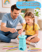 Juego de bola de caída, juego de mesa Montessori para niños de 4 a 6 años, juguete educativo preescolar para 3, 4, 5, 6 años, juego de palos de madera, juguete de habilidades motoras finas, juego de