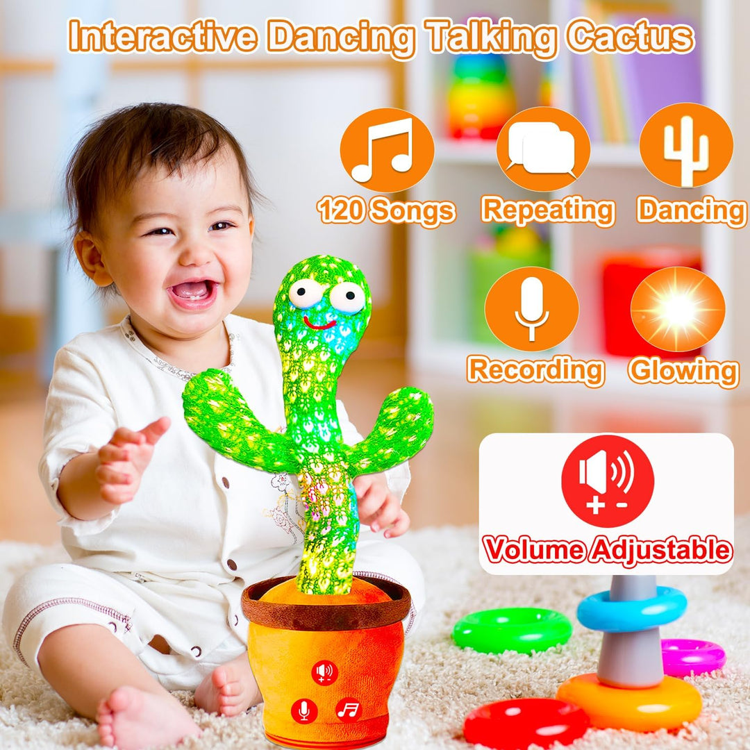 Juguete de cactus que habla bailando y bailando con