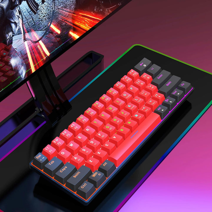 Snpurdiri Teclado Mecánico con Cable al 60%, Mini Teclado para Jueg...