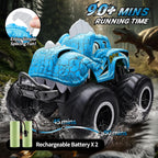 Coche de control remoto anfibio, camiones monstruo de dinosaurio