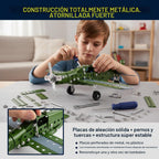 STEM Kit de construcción de aviones de metal para niños, juego de