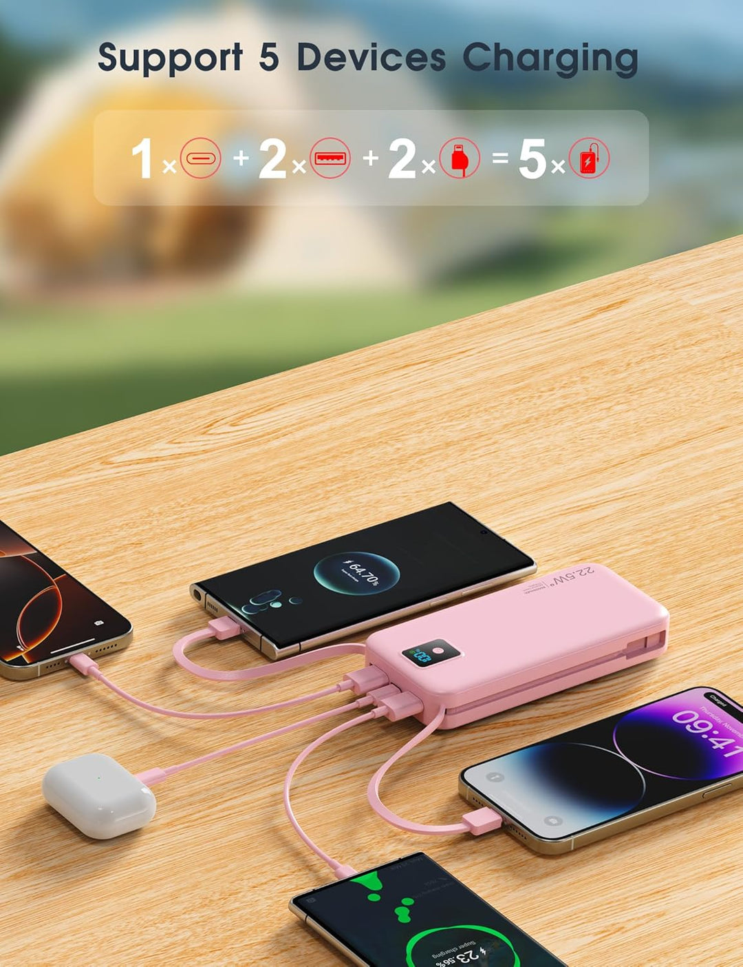 Cargador portátil, 20000 mAh 22.5 W, cargador de batería de carga r...