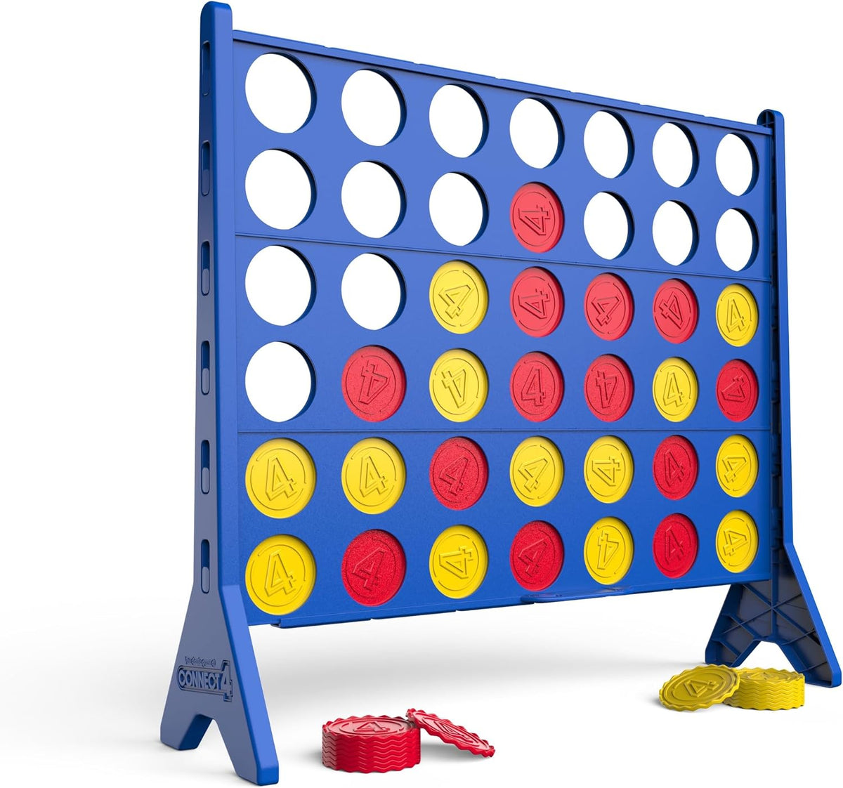 EastPoint - Juego de césped Connect 4 de gran tamaño, color azul, 42 piezas