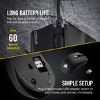 Corsair Harpoon - Ratón inalámbrico RGB ligero para juegos FPS/MOBA – 10,000 DPI – 6 botones programables – Bluetooth de baja latencia – Compatible con iCUE – PC, Mac, PS5, PS4, Xbox – Negro