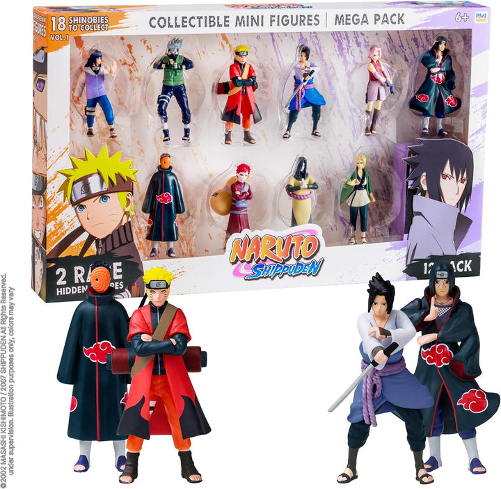P.M.I. Naruto Shippuden - Mini figuras coleccionables de 12 unidade...