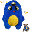 Bite Force - Juguete duradero y fuerte para perros, monstruo Frank Furocious azul con chirriador, costuras reforzadas con Kevlar para masticadores agresivos.