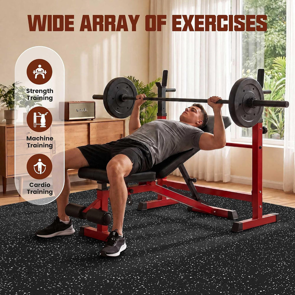 Suelo de gimnasio 0.56"/ 0.79" de grosor con parte superior de goma, tapete