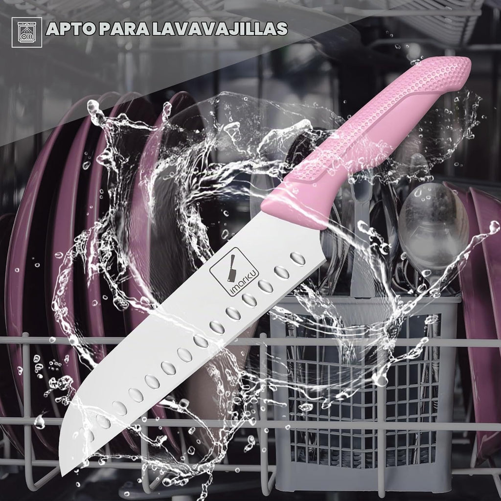 imarku Juego de cuchillos de cocina de 14 piezas, acero inoxidable de alto