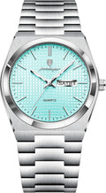 Poedagar Reloj de pulsera para hombre, moda de negocios, luminoso, impermeable, fecha, semana, reloj de acero inoxidable, informal, relojes de cuarzo para hombre