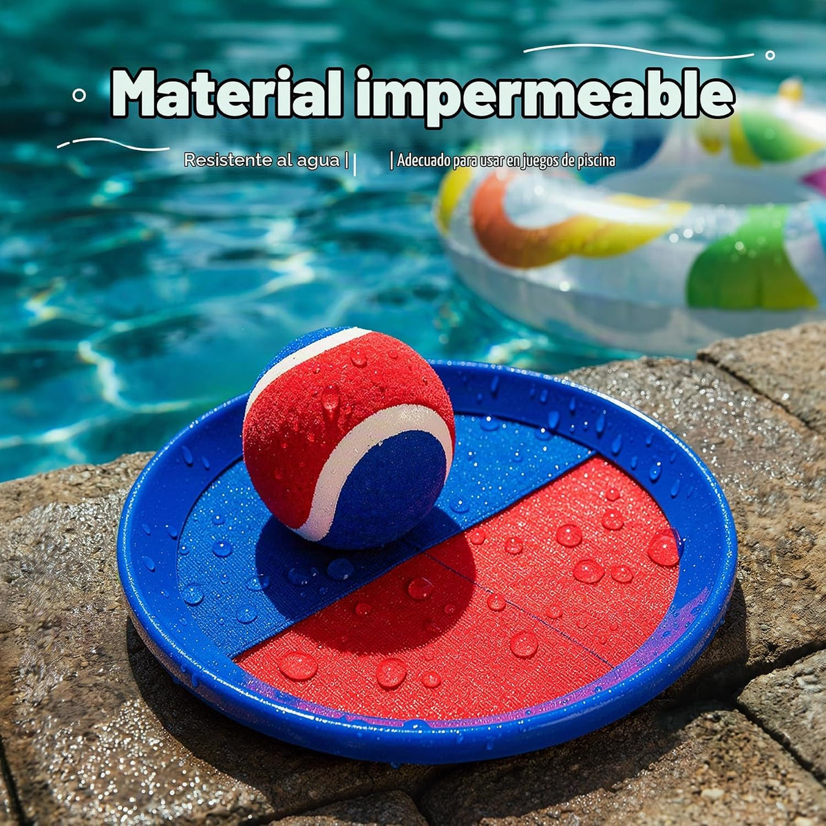 EVERICH TOY Juego de pelotas para lanzar y atrapar, juguetes de piscina de