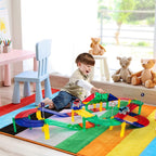 PicassoTiles Juego de 50 piezas de carreras, azulejos magnéticos STEM con