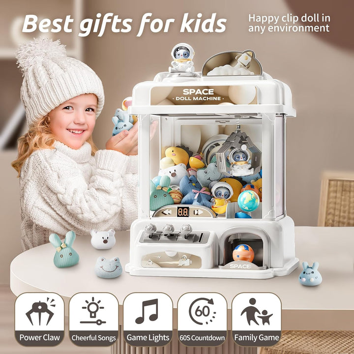 LFACHTER Máquina de garras grande para niños con sonido de luces, m...