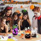 AuroTops Manualidades de Halloween para niños, paquete de 8 tarros de masón