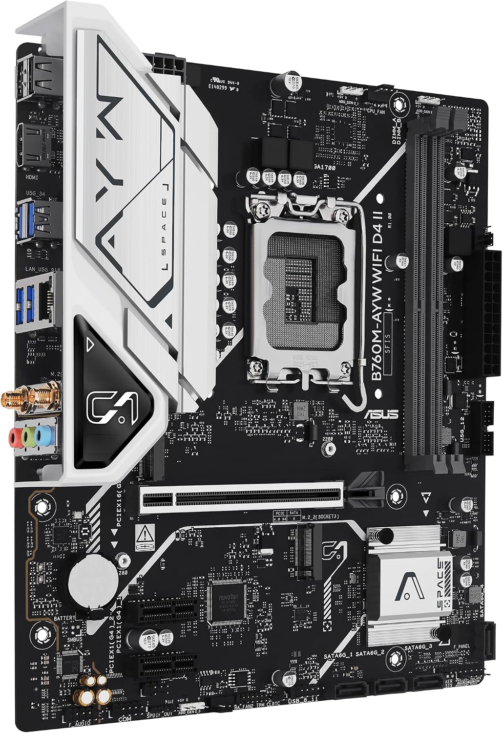 ASUS B760M-AYW WiFi D4 II Intel® B760 (LGA 1700) microATX mATX plac...