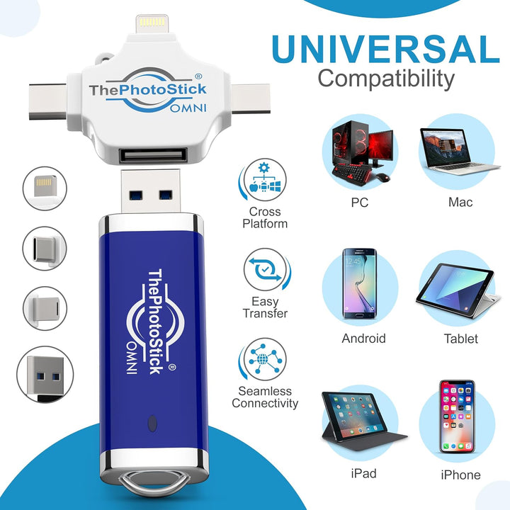 ThePhotoStick® Omni - Funda protectora de 256 GB + - Copia de segur...