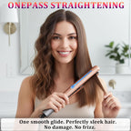 NITION - Plancha profesional de titanio para cabello, para un estil...