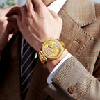 OLEVS Relojes de pulsera analógicos de cuarzo para hombre, cronógrafo, multifunción, fase lunar, fase luminosa, banda de silicona, relojes de pulsera
