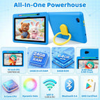 Tablet para niños Android 16 HD de 10 pulgadas con lápiz y funda, 24GB RAM 64GB ROM 1TB
