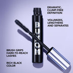 BUXOM Lash Volumizing Mascara, 0.37 oz, Blackest Black, Tamaño completo