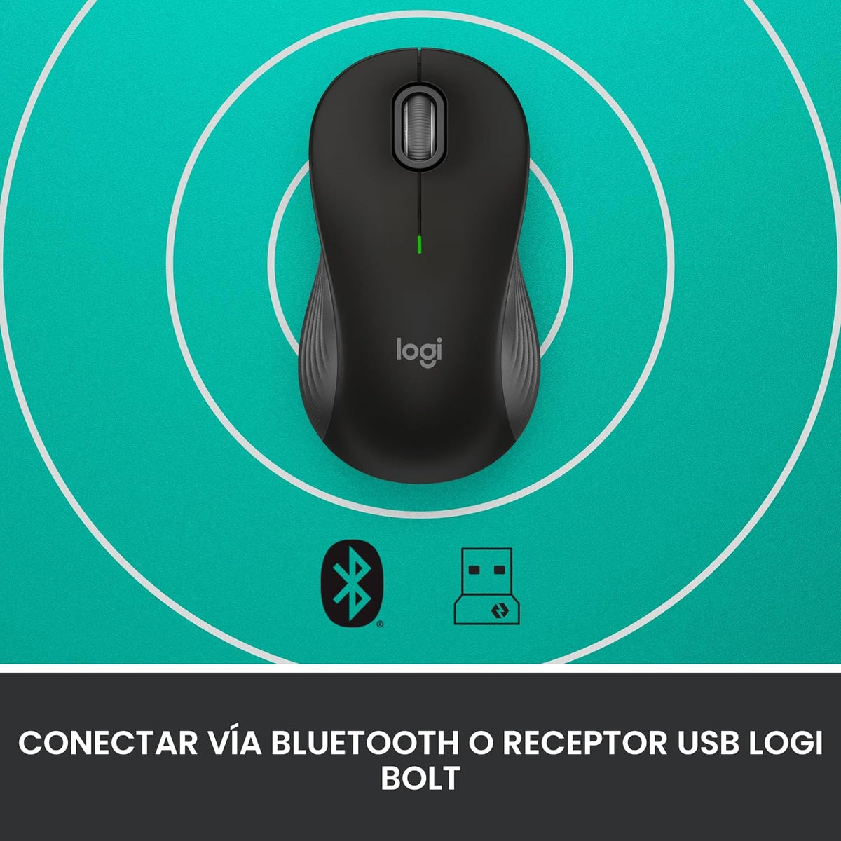 Ratón inalámbrico Logitech Signature M550 - para manos pequeñas a m...