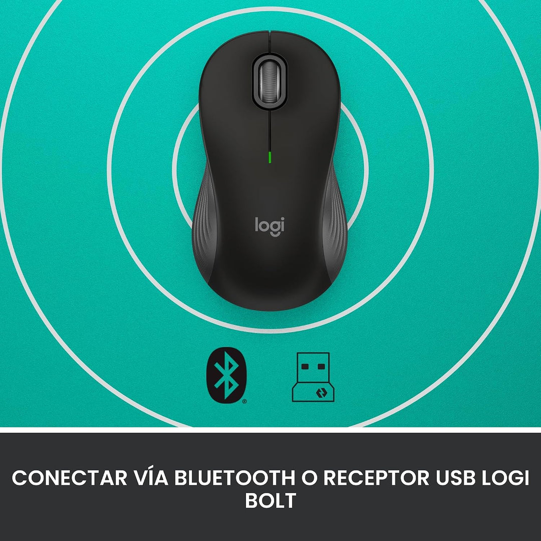 Logitech Signature M550 L - Mouse inalámbrico de tamaño completo, p...
