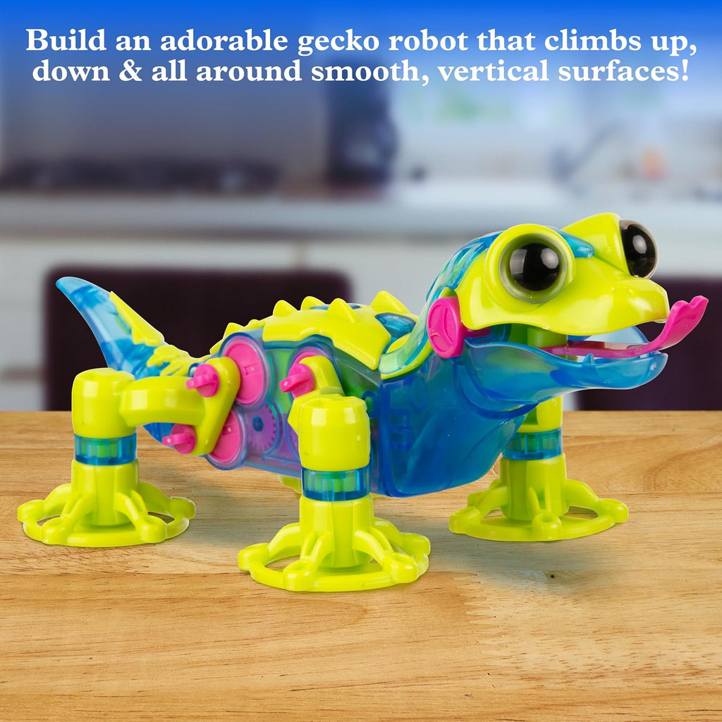 Thames & Kosmos GeckoBot 2.0 Kit de experimentos STEM | Construye un robot gecko trepador de paredes, diseño mejorado y tecnología de ventosa, ensamblaje guiado, regalo científico divertido y