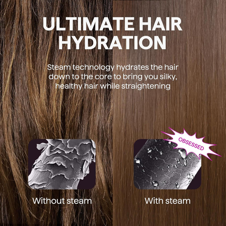 Wavytalk Plancha de pelo a vapor, sesión de vapor, reduce el daño,...