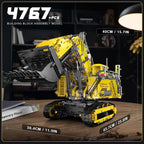 Mould King 17070 - Juego de construcción de excavadora RC para adultos, modelo de vehículo de construcción de camión de 4767 piezas, camión de control remoto APP con motores, juguetes de ingeniería STEM