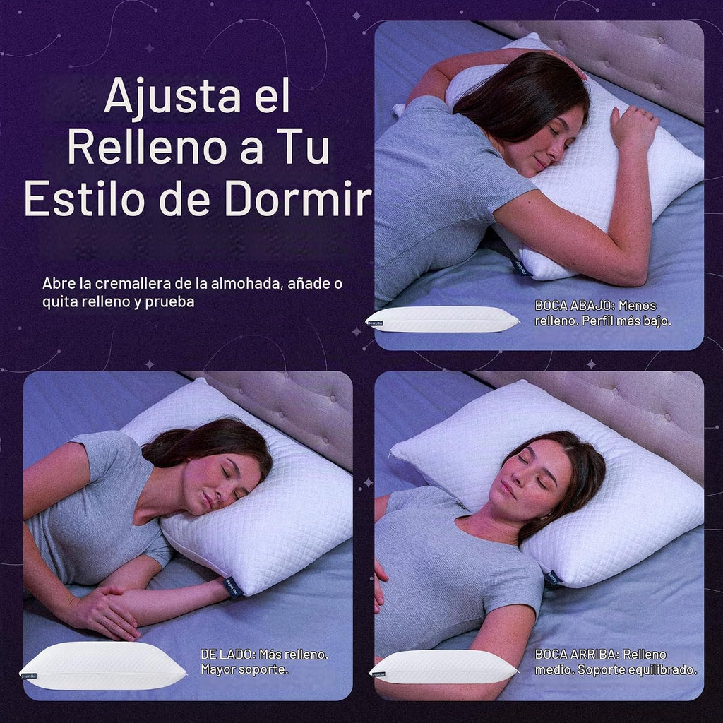 DreamyBlue Signature Adjustable Shredded Memory Foam Pillow Queen