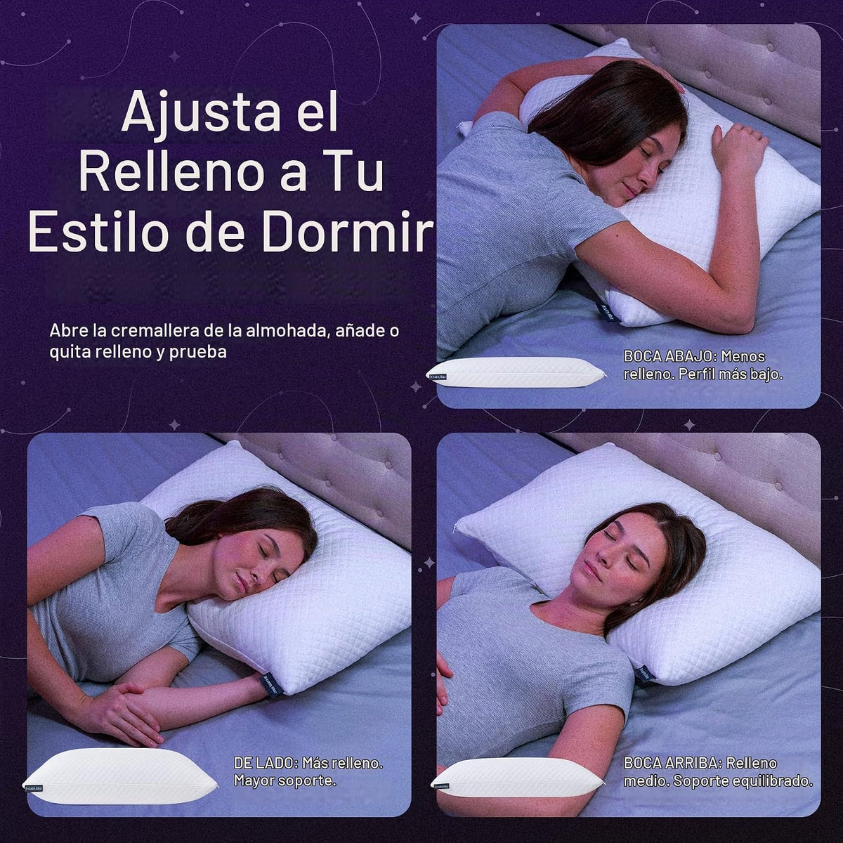 DreamyBlue Signature Adjustable Shredded Memory Foam Pillow Queen