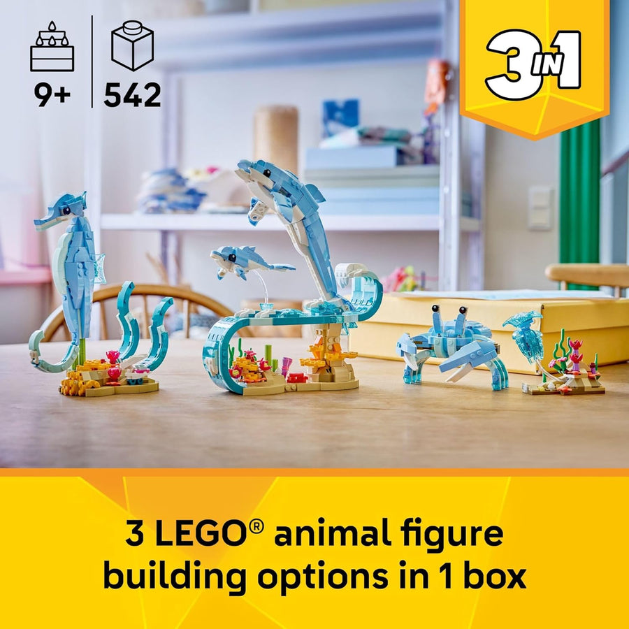 LEGO Creator 31385 - Animales marinos 3 en 1 hermosos