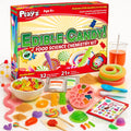 Playz Kit de fabricación de dulces comestibles para niños – Kits de ciencia para niños de 8 a 12 años – Kit de química de ciencia de los alimentos con más de 40 experimentos y más de 21 herramientas para hacer tus propios chocolates y dulces para niños y