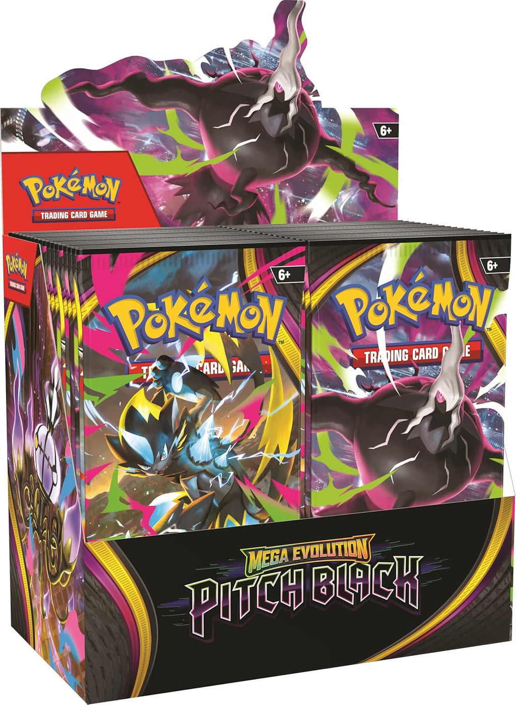 Pokémon TCG: Mega Evolution—Caja de presentación de refuerzo negro de tono