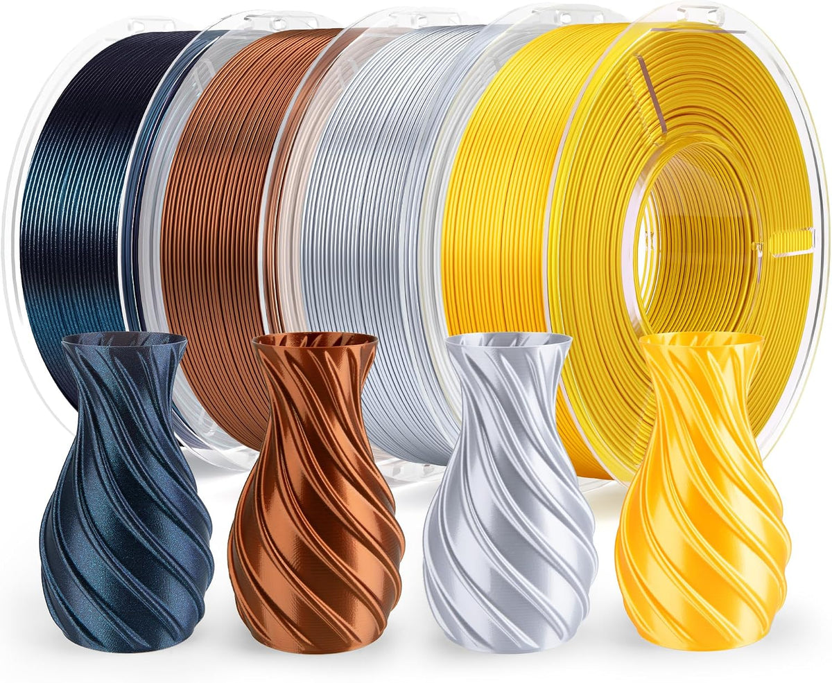 ELEGOO Paquete de filamentos de seda para impresora 3D PLA de 0.07...