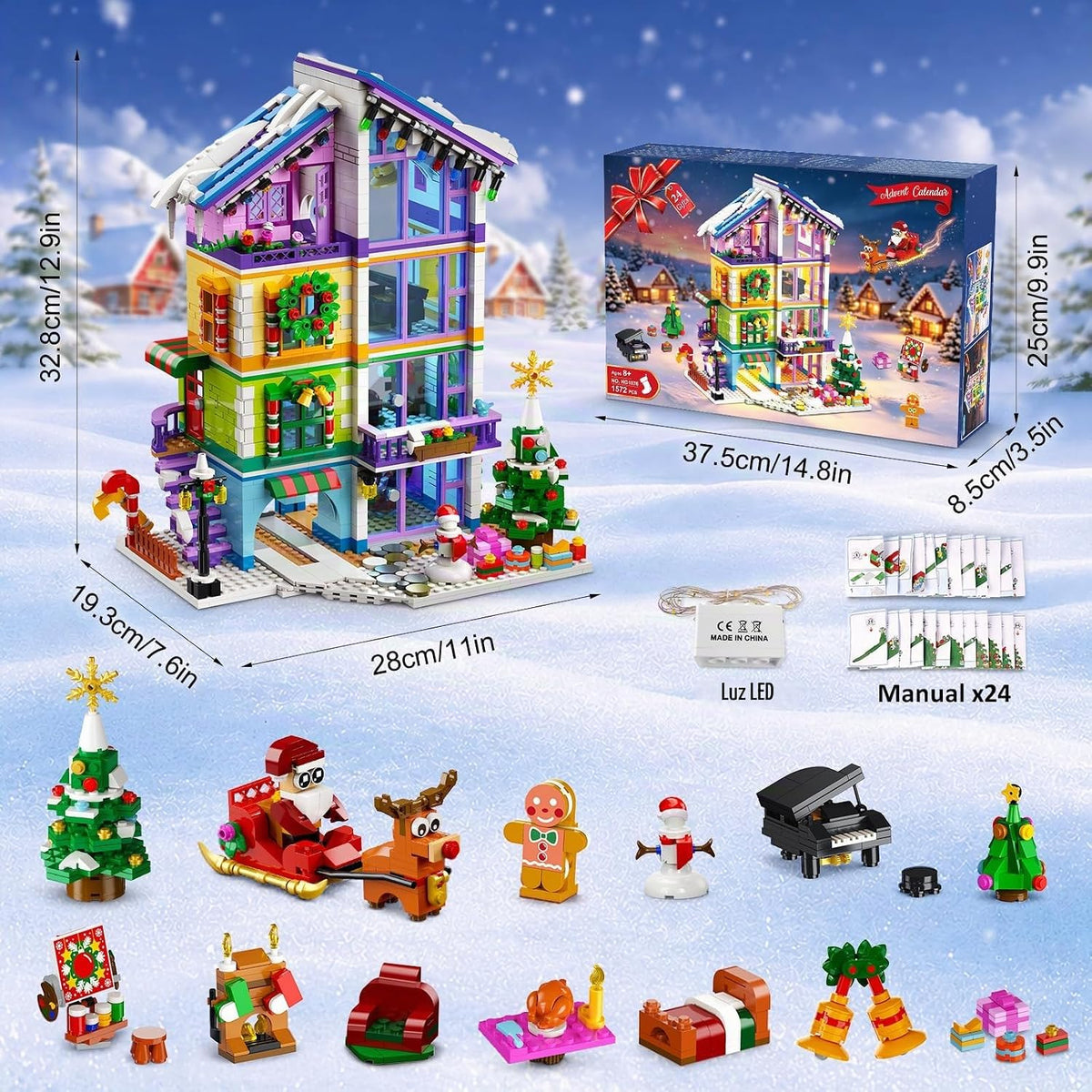 HOGOKIDS Calendario de Adviento 2026 Friends House Mini juguete de