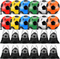 12 pelotas de fútbol desinfladas de Navidad, tamaño 5/4 a granel con bolsa de cordón para fútbol oficial, deporte, cristiano, donación, regalo de Navidad