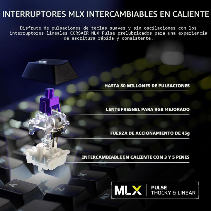 Corsair Galleon 100 SD RGB Teclado mecánico para juegos con cable -...