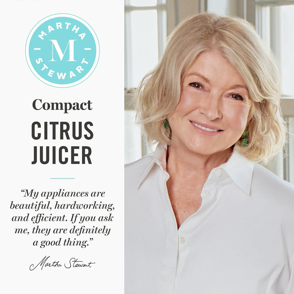 Martha Stewart Exprimidor eléctrico de cítricos y extractor de jugo, lino