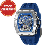 TSAR BOMBA Reloj de Lujo Masculino Automático 50M Resistente al Agua Movimiento Mecánico Japonés Caja de Acero Inoxidable Tonneau Cristal de Zafiro Esfera Grande Tipo Cool Moda Único Regalo para Hombre