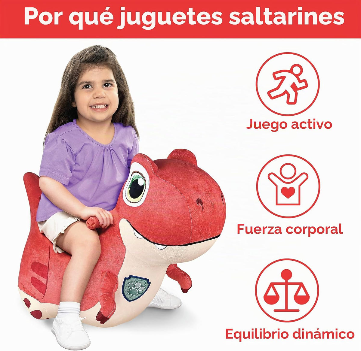 Paw Patrol Bouncy Pals x The Dino Movie - Juguete de dinosaurio para niños