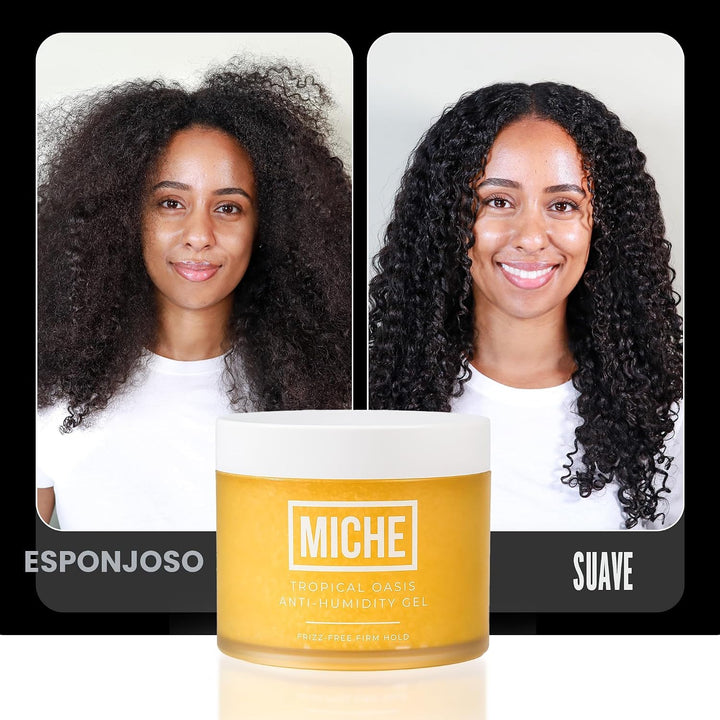 MICHE Gel para el cabello antihumedad sin encrespamiento de fijació...