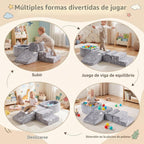Tiita Kids - Bloques de escalada de 5 piezas con pozo de bolas pequeño