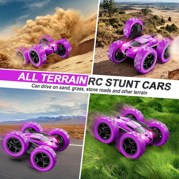 QUNREDA - Autos RC, coche de control remoto púrpura para niñas, RC...