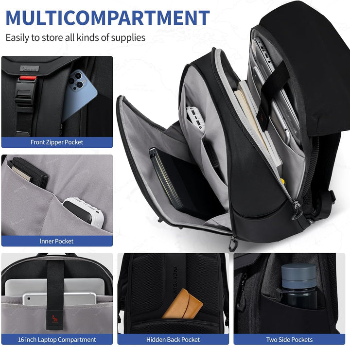 OIWAS Mochila para laptop para hombre, mochila de viaje para laptop...