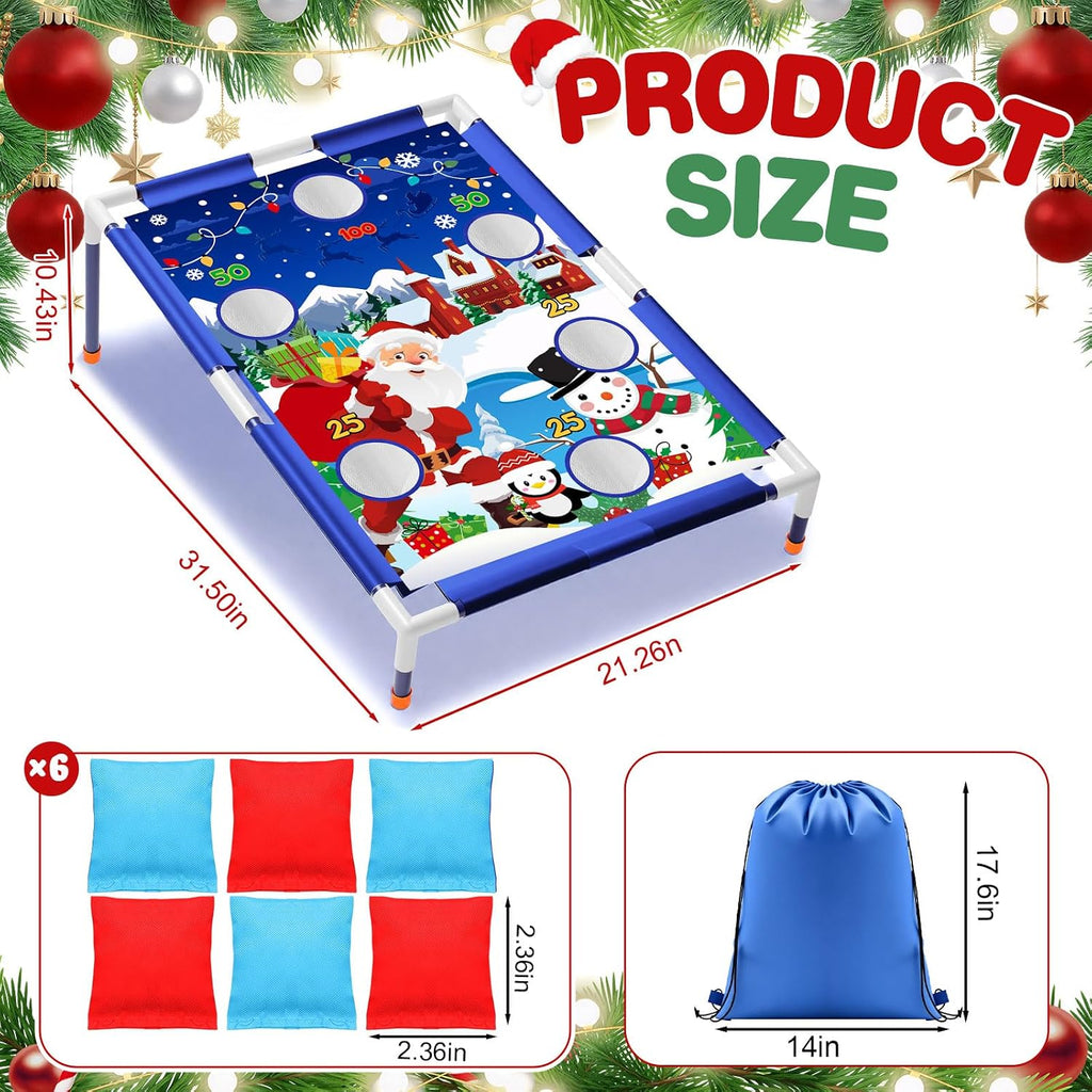 Gemscream Juego de lanzamiento de bolsas de frijoles navideños 6 bolsas