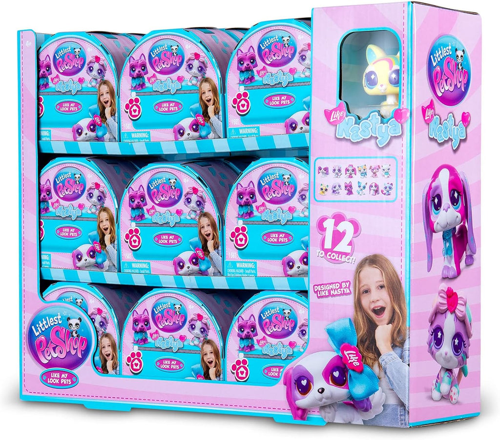 Littlest Pet Shop Like Nastya Pet Surprise Display, juego de 18
