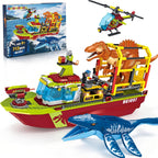 HOGOKIDS Juego de construcción de barco de dinosaurio