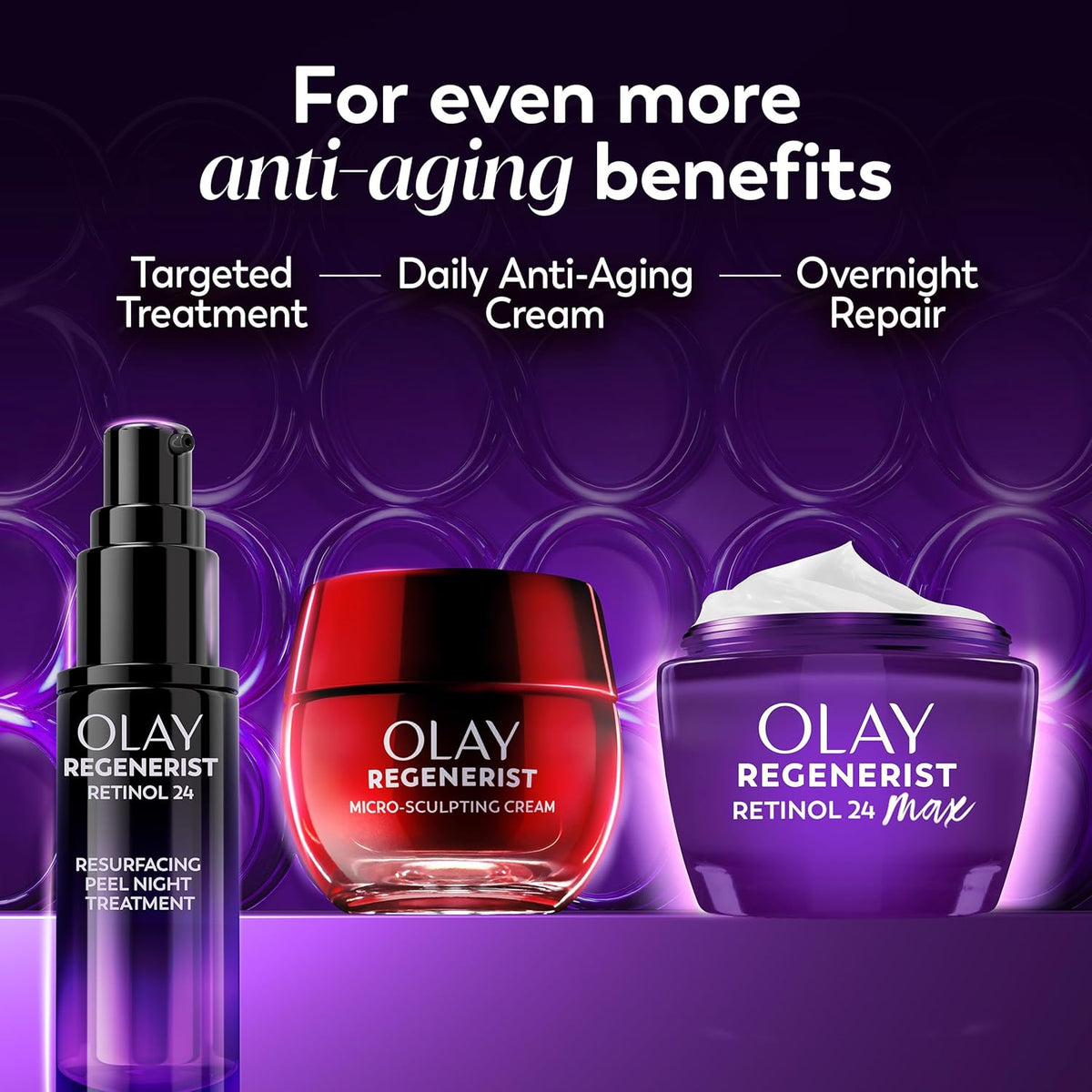 Olay Crema de noche de retinol para mujer, MAX, antienvejecimiento,...