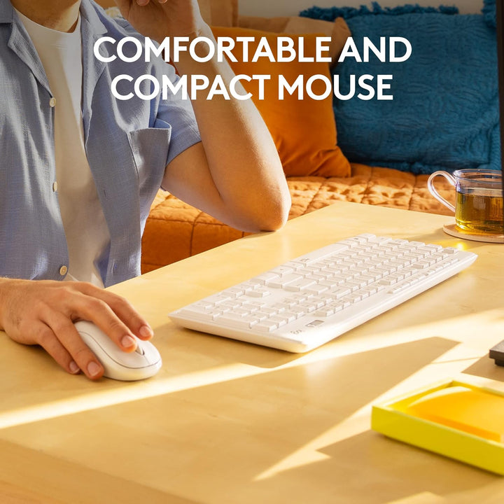 Logitech MK295 - Combo de mouse y teclado inalámbricos con tecnolog...